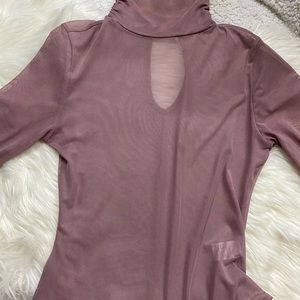 see through long sleeve body suit